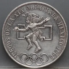 25 Pesos 1968 Mexico — Zilver voorzijde, Zilver (Ag)