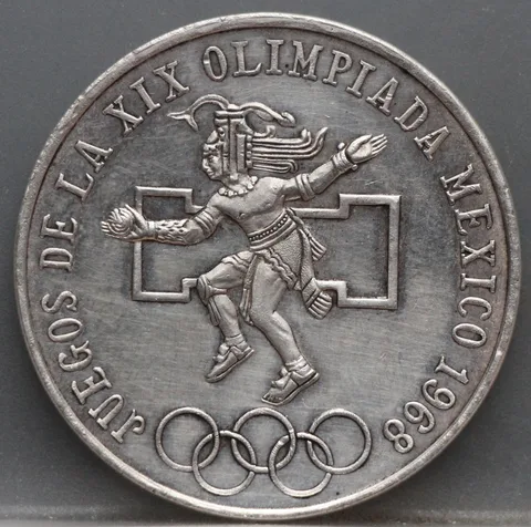 25 Pesos 1968 Mexico — Zilver
