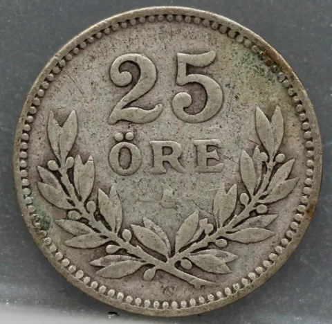 25 Öre 1914 Zweden — Zilver