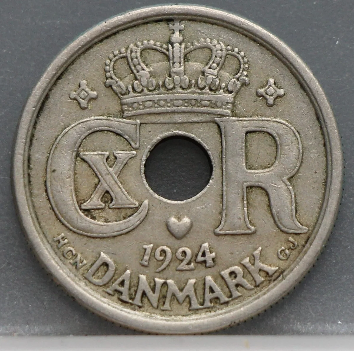25 Øre 1924 Denemarken — Cupronikkel voorzijde