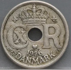 25 Øre 1926 Denemarken — Cupronikkel voorzijde