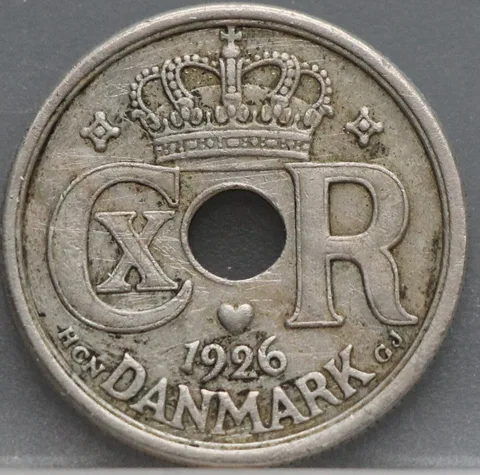 25 Øre 1926 Denemarken — Cupronikkel