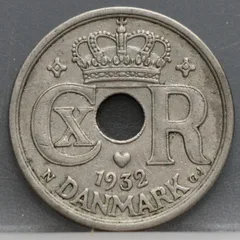 25 Øre 1932 Denemarken — Cupronikkel voorzijde