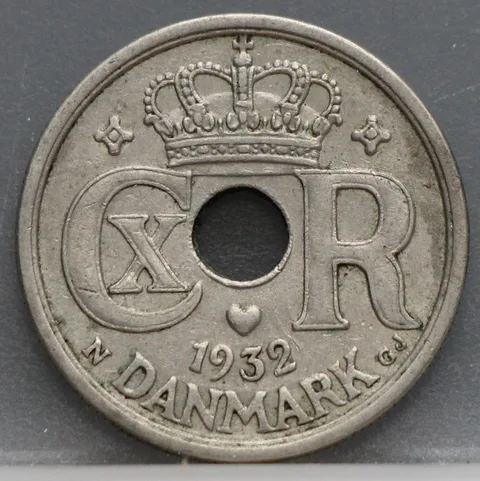 25 Øre 1932 Denemarken — Cupronikkel