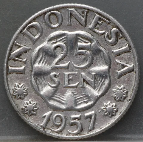 25 Sen 1957 Indonesië — Aluminium
