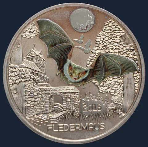 3 euro 2016 Oostenrijk Vleermuis / fledermaus