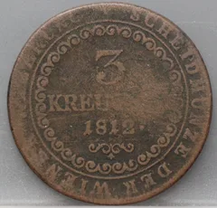 3 Kreutzer 1812 (B) Oostenrijk achterzijde