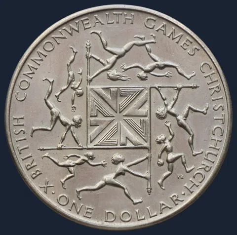 1 Dollar 1974 Commonwealth Games Christchurch