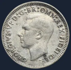 3 Pence 1950 Australië Zilver