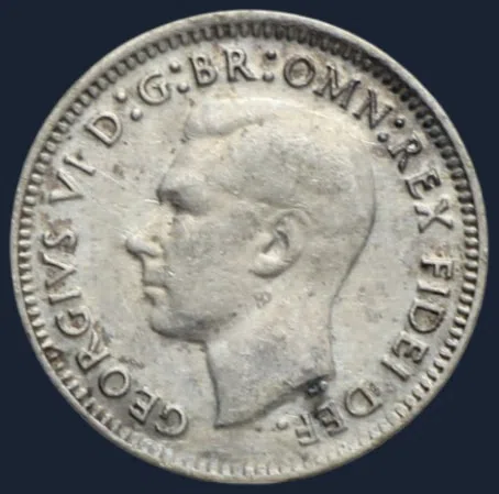 3 Pence 1950 Australië Zilver