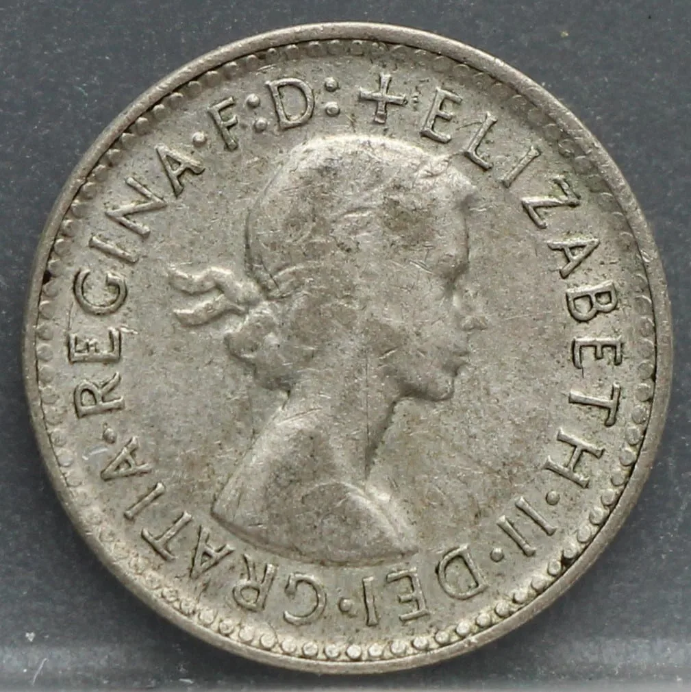 3 Pence 1960 Australië — Zilver .500 voorzijde