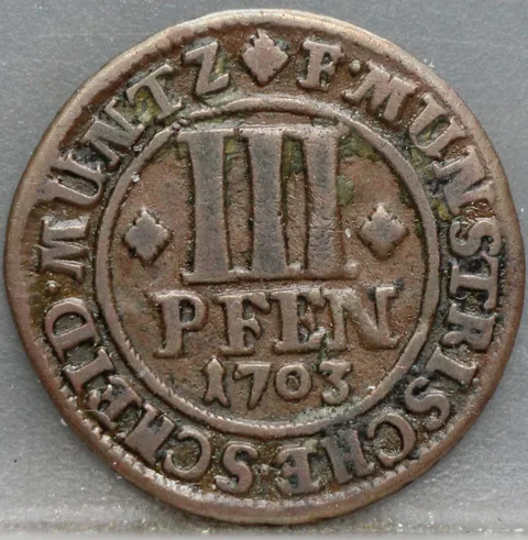 3 Pfennig 1703 Münster