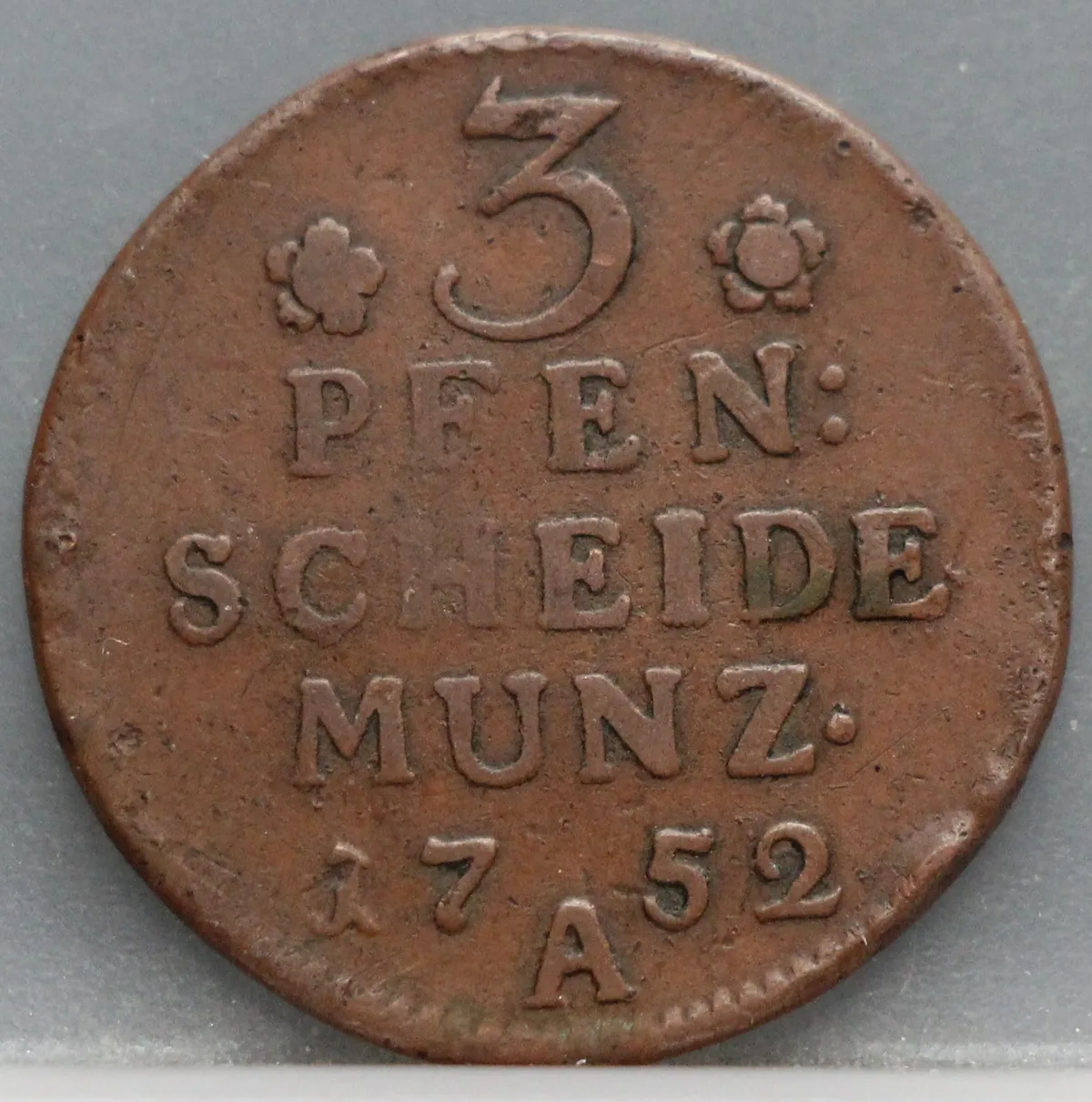 3 Pfennig 1752 Pruisen voorzijde