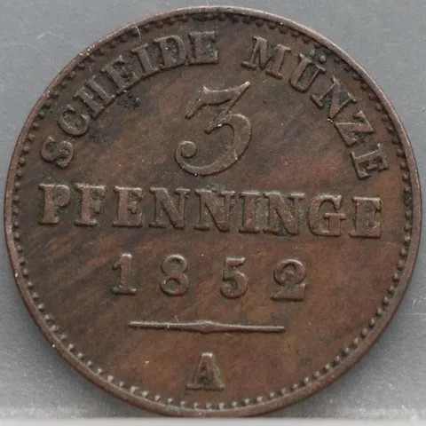 3 Pfenninge 1852 Pruisen