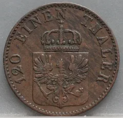 3 Pfenninge 1852 Pruisen achterzijde