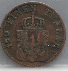 3 Pfenninge 1852 Pruisen — Koper achterzijde