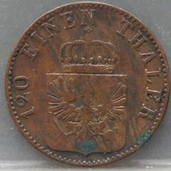 3 Pfenninge 1856 (A) Pruisen — Koper achterzijde