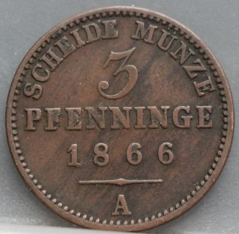 3 Pfenninge 1866 Pruisen