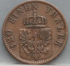3 Pfenninge 1868 Pruisen achterzijde
