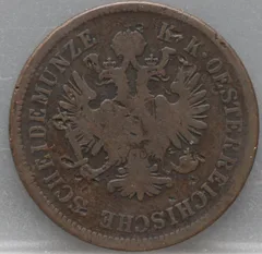 4 Kreuzer 1861 (B) Oostenrijk — Koper achterzijde