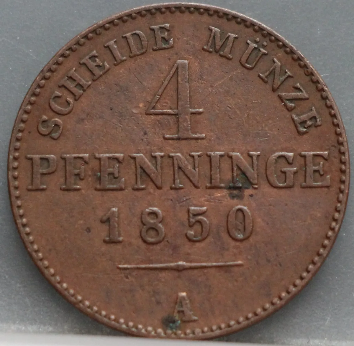 4 Pfenninge 1850 Pruisen — Koper voorzijde