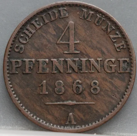 4 Pfenninge 1868 Pruisen — Koper