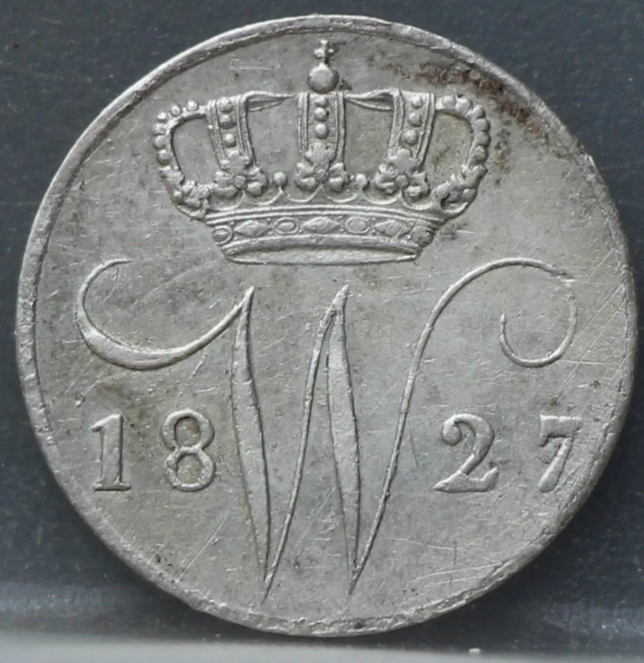 5 Cent 1827 U — Zilveren Stuiver voorzijde, Zilver 569/1000