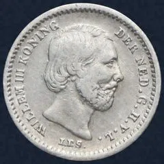 5 Cent 1859 Willem III -zilveren stuiver 1859