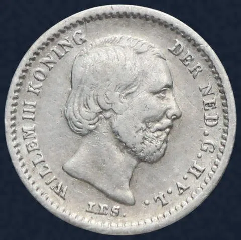 5 Cent 1859 Willem III -zilveren stuiver 1859