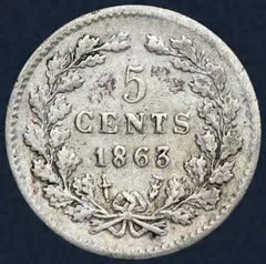5 Cent 1863 Willem III