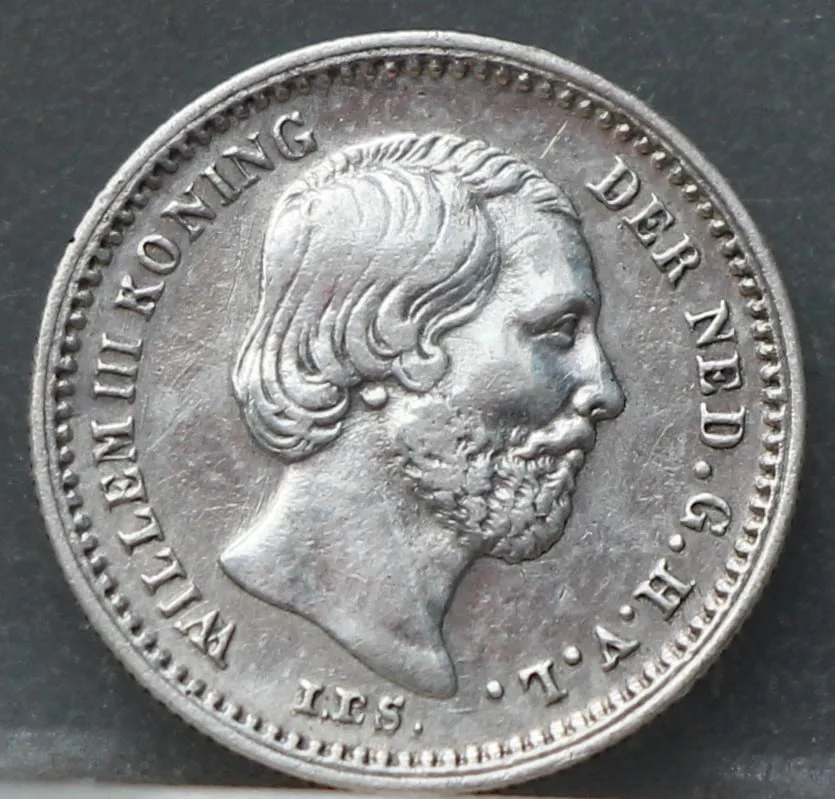 5 Cent 1868 — Zilveren Stuiver voorzijde, Zilver 640/1000
