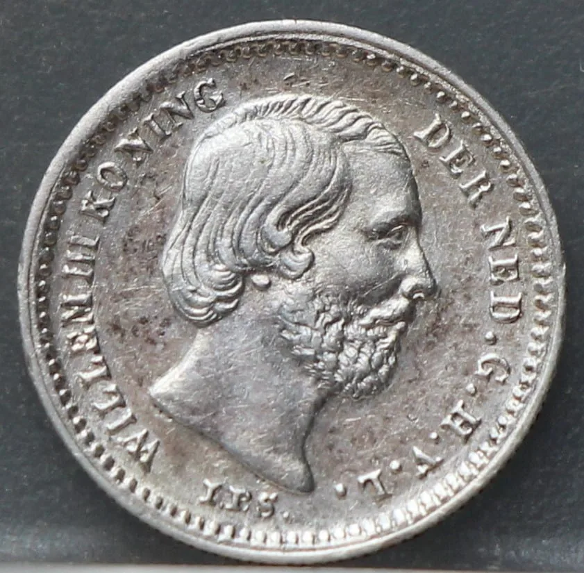 5 Cent 1869 – Zilveren Stuiver voorzijde, Zilver 640/1000