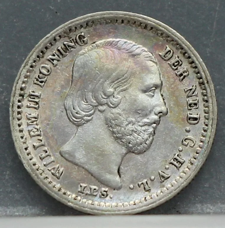 5 Cent 1879 — Zilveren Stuiver Willem III voorzijde, Zilver 640/1000