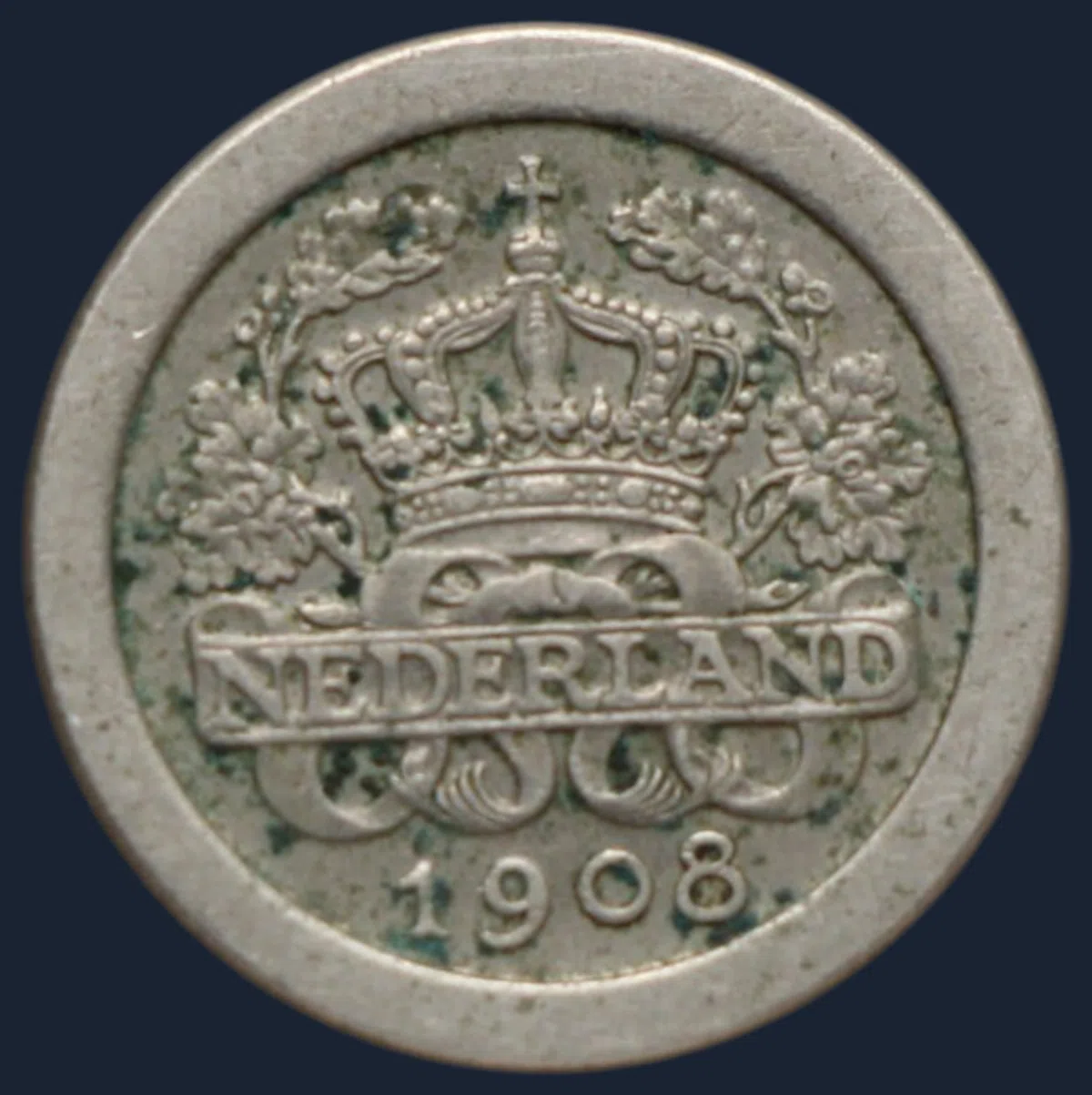 5 Cent 1908 stuiver Nederland Wilhelmina