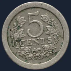5 Cent 1908 stuiver Nederland Wilhelmina