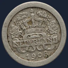 5 Cent 1908 stuiver Wilhelmina