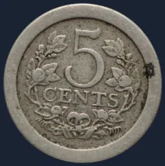 5 Cent 1908 stuiver Wilhelmina