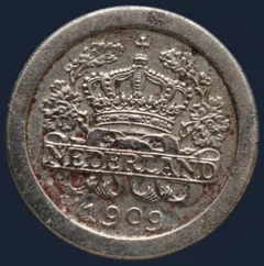 5 Cent 1909 stuiver Wilhelmina 