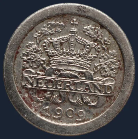 5 Cent 1909 stuiver Wilhelmina