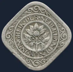 5 Cent 1913 Vierkante Stuiver Wilhelmina