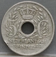 5 Cent 1922 Nederlands-Indië voorzijde