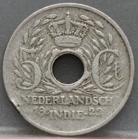 5 Cent 1922 Nederlands-Indië