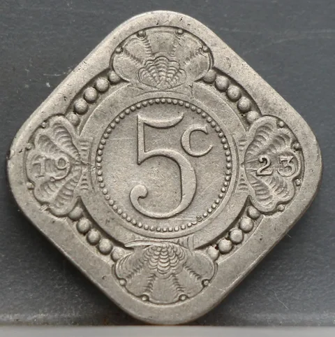 5 Cent 1923 — Stuiver Wilhelmina Cupronikkel