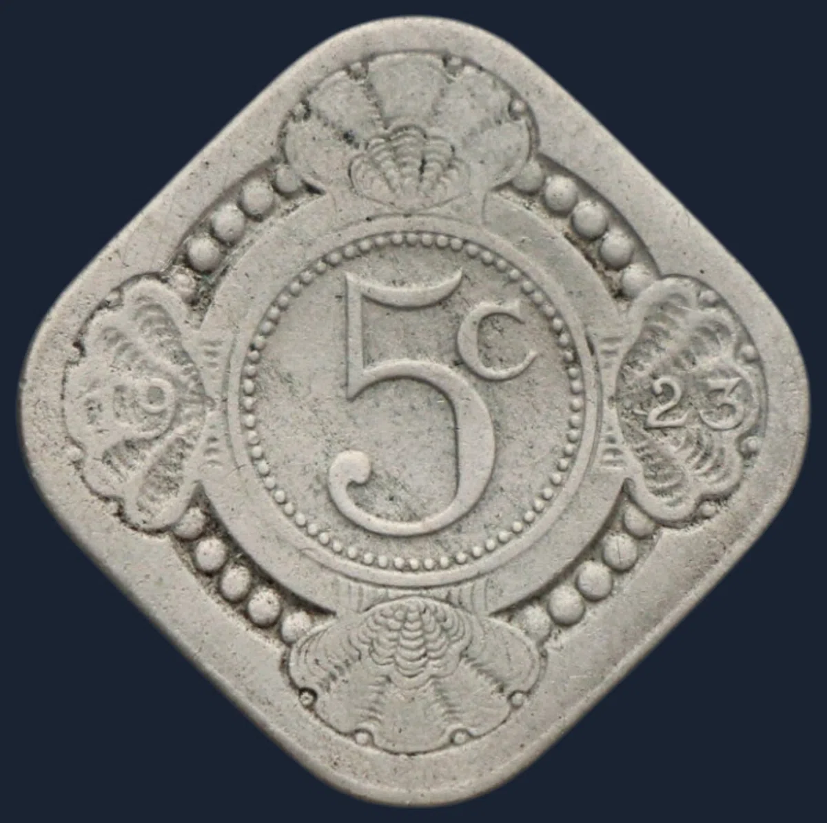 5 Cent 1923 — Stuiver Wilhelmina Cupronikkel