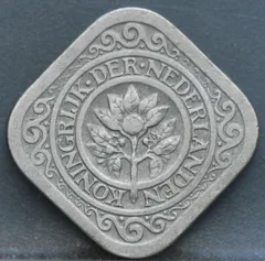 5 Cent 1923 — Vierkante Stuiver Wilhelmina achterzijde, Koninkrijk der Nederlanden, Cupronikkel