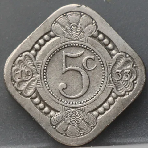 5 Cent 1933 — Stuiver Cupro-Nikkel
