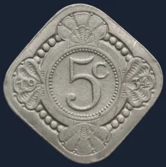 5 Cent 1934 Wilhelmina Cupronikkel