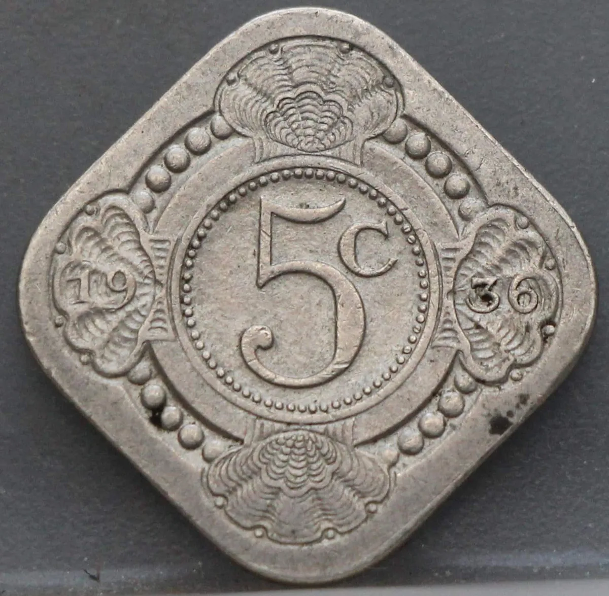5 Cent 1936 — Cupro voorzijde