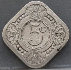 5 Cent 1936 — Cupro voorzijde