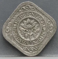 5 Cent 1936 — Stuiver Wilhelmina Cupronikkel achterzijde, Koninkrijk der Nederlanden